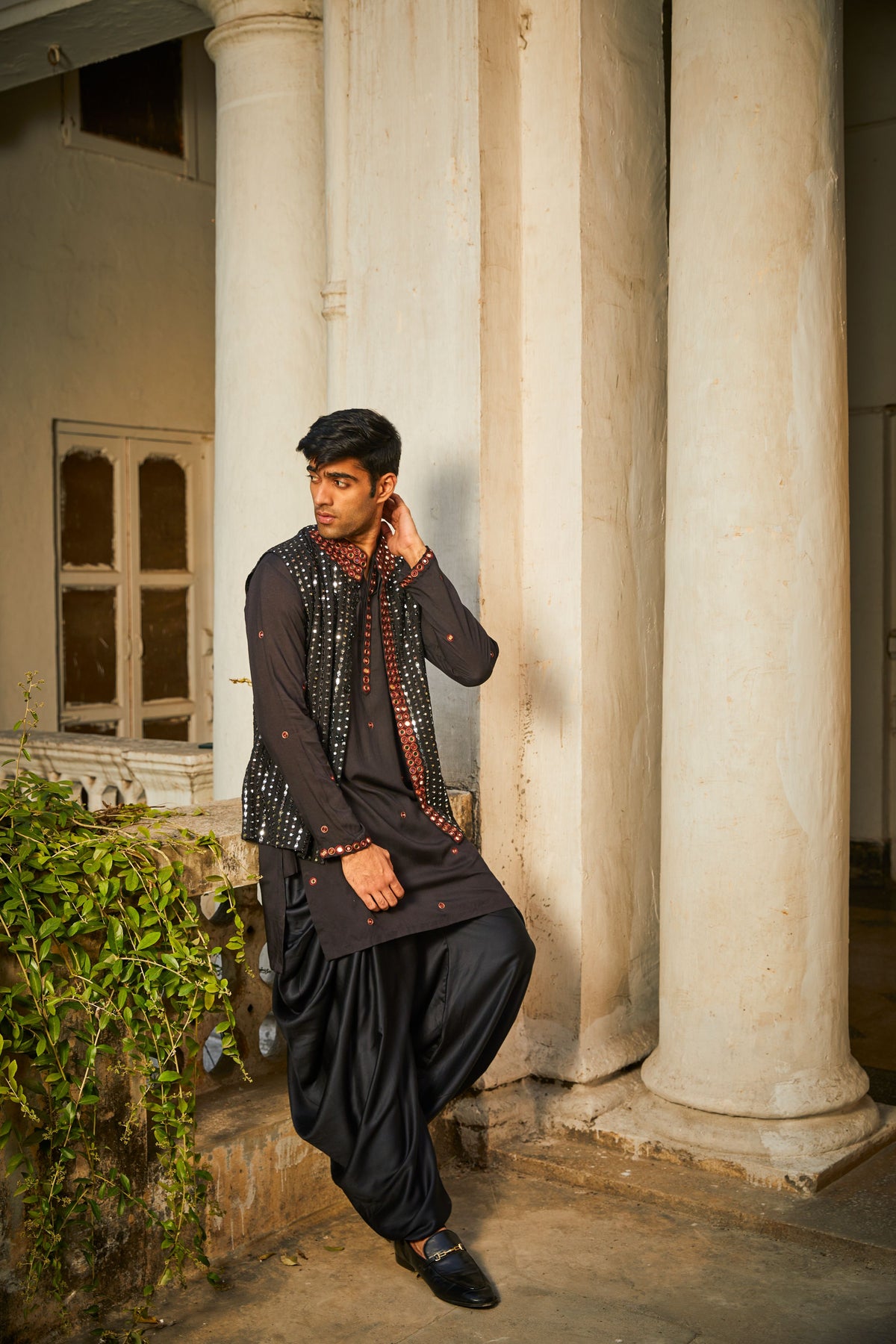 Rabari Mirrorwork Kurta With Dhotis