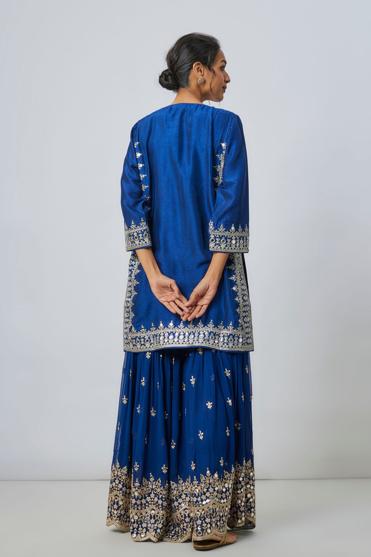 Blue Pariza Sharara Set