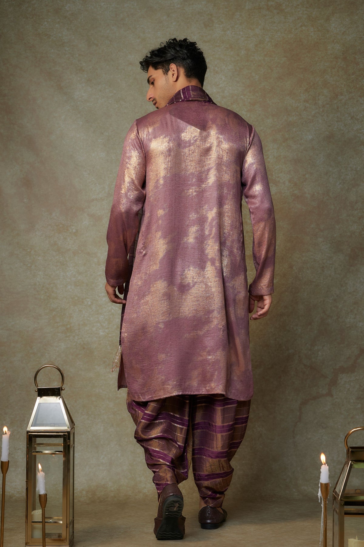 Wine Mens Kurta Set