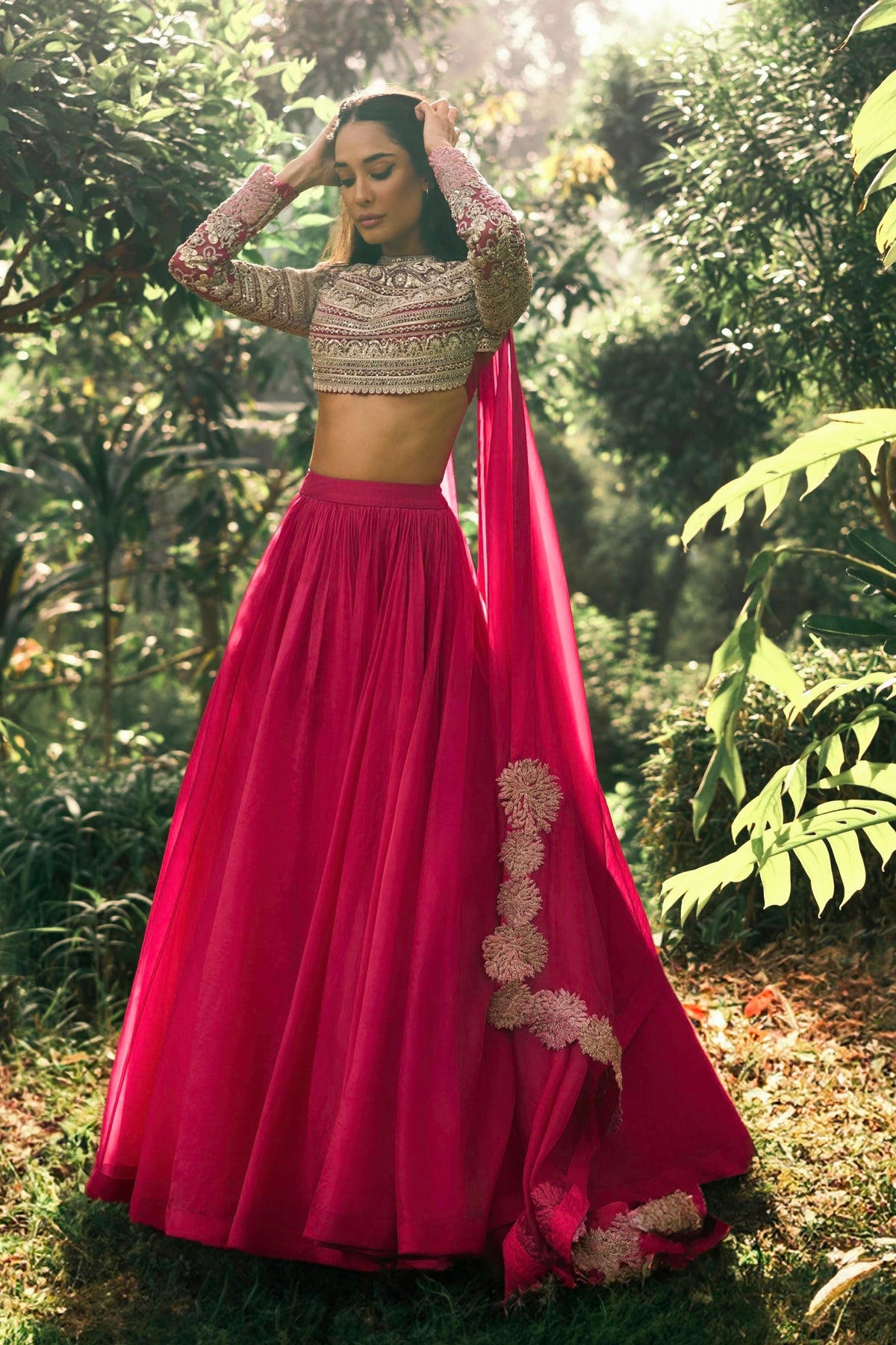 Deep Pink Lisa Lehenga Set