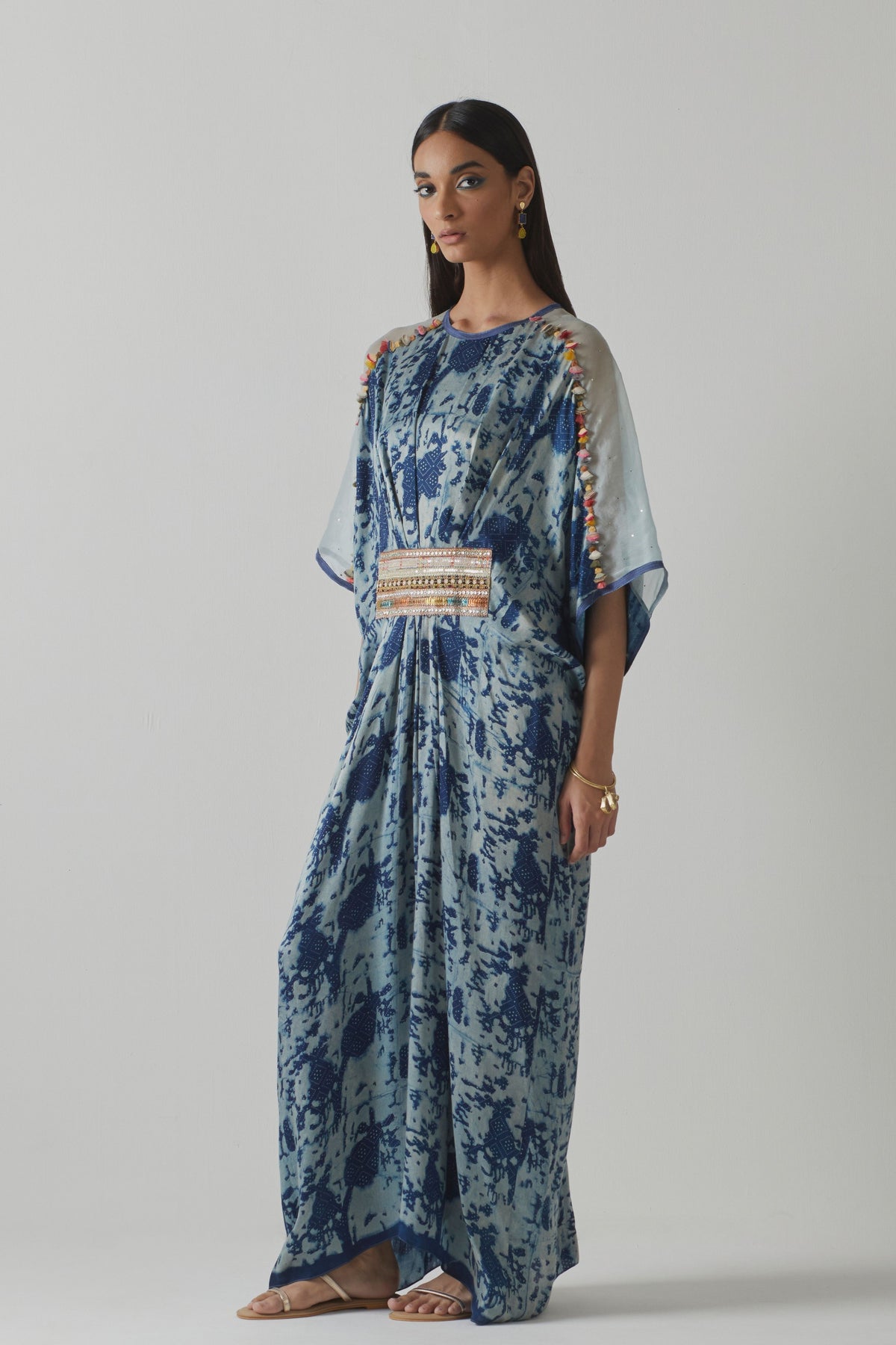 Printed Blue Kaftan