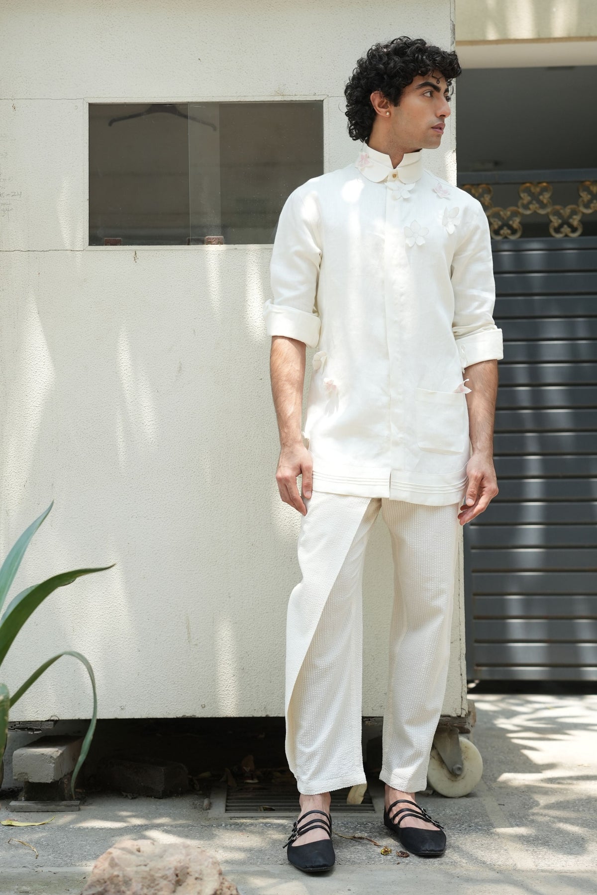 Ivory Plumb Trousers