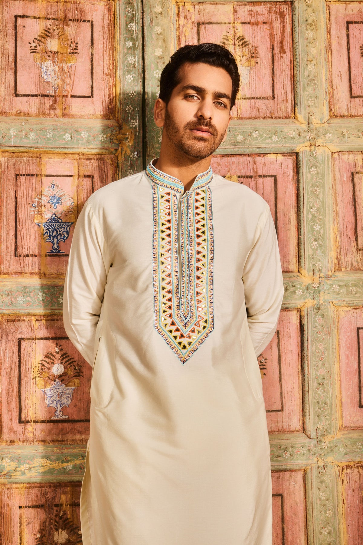 Pastle Yellow Embroidery Kurta Set