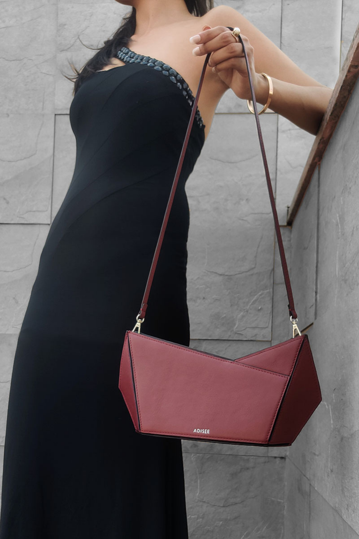 Farrah Maroon Handbag