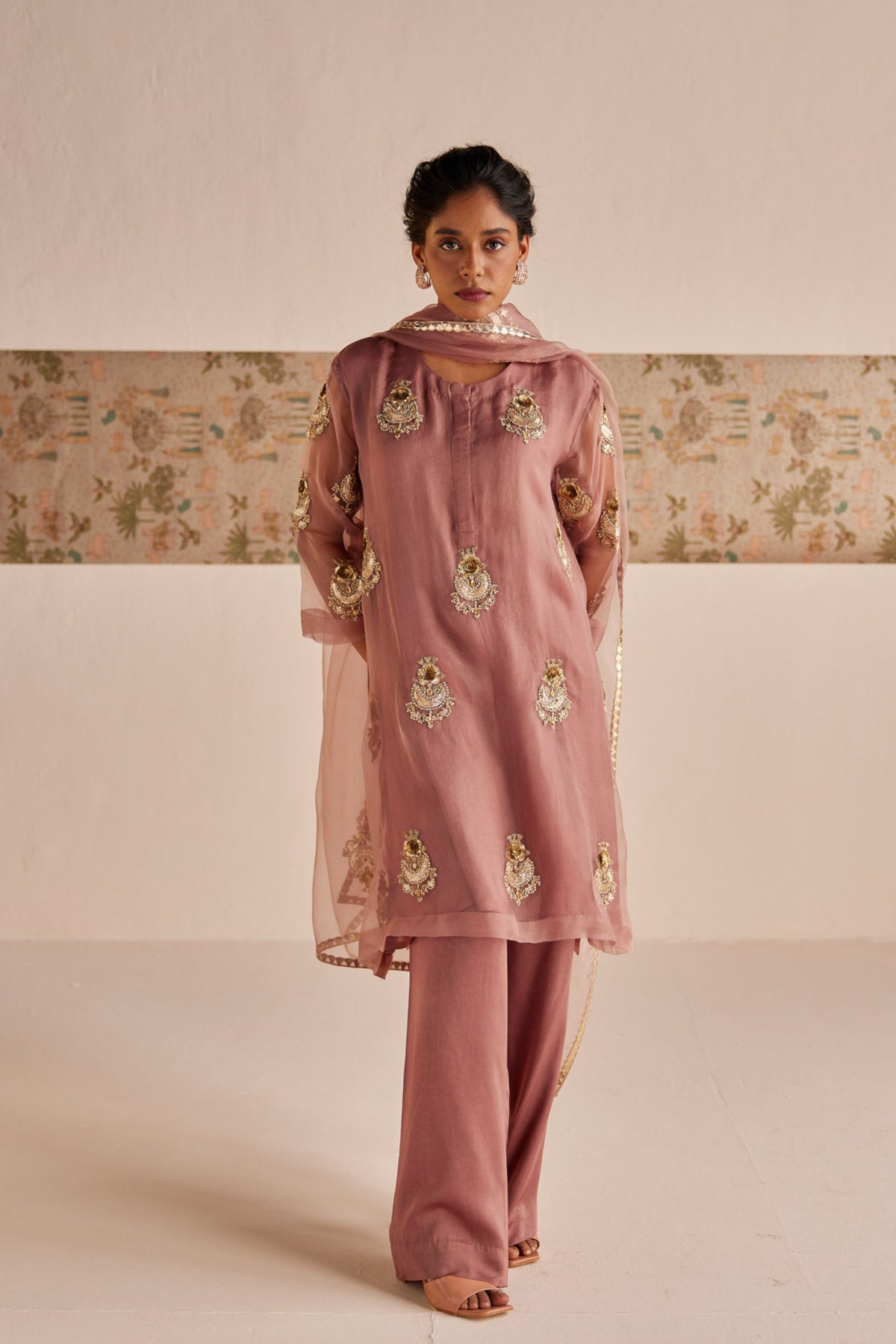 Pale Mauve Kurta Set