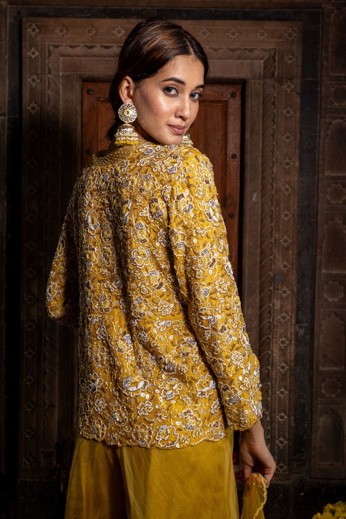 Yellow Sharara Set