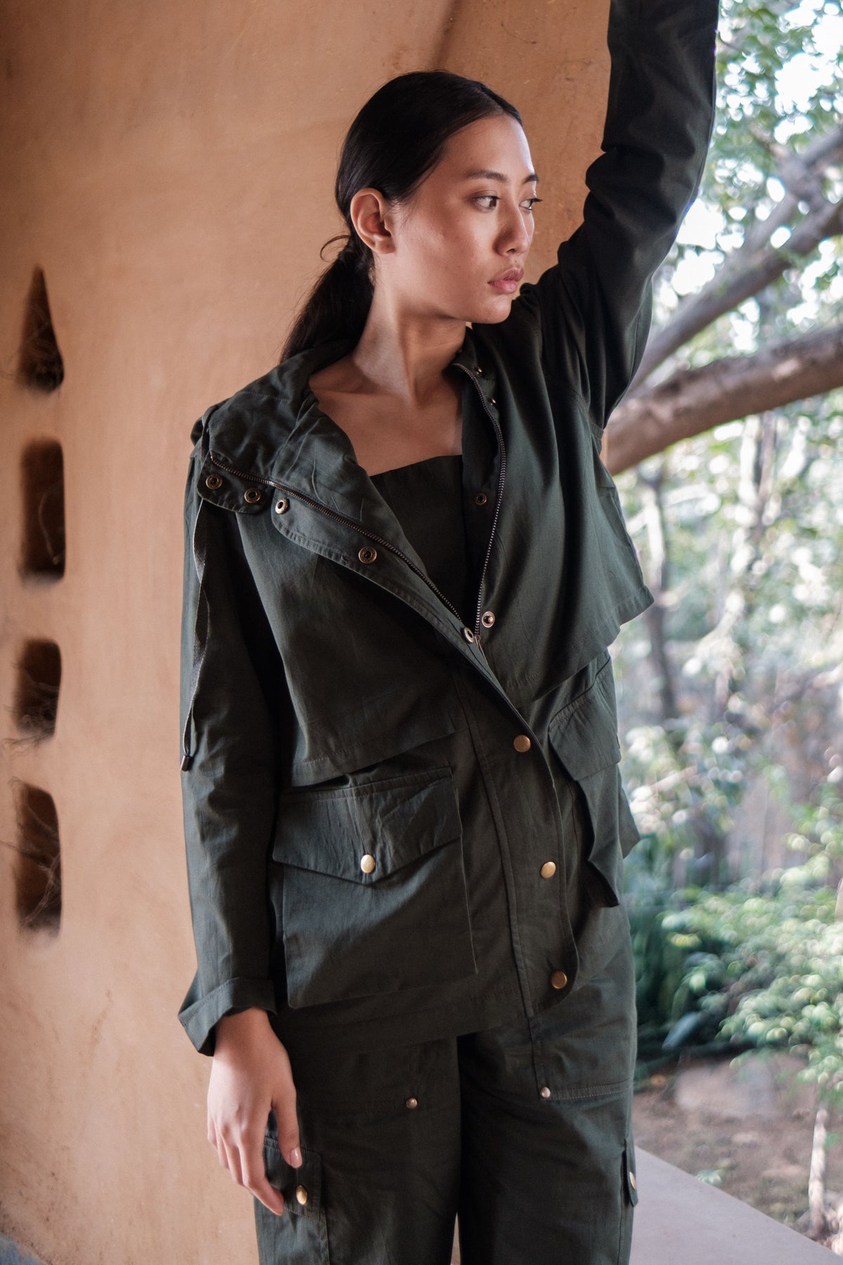 Deep Green Kyoto Utility Jacket