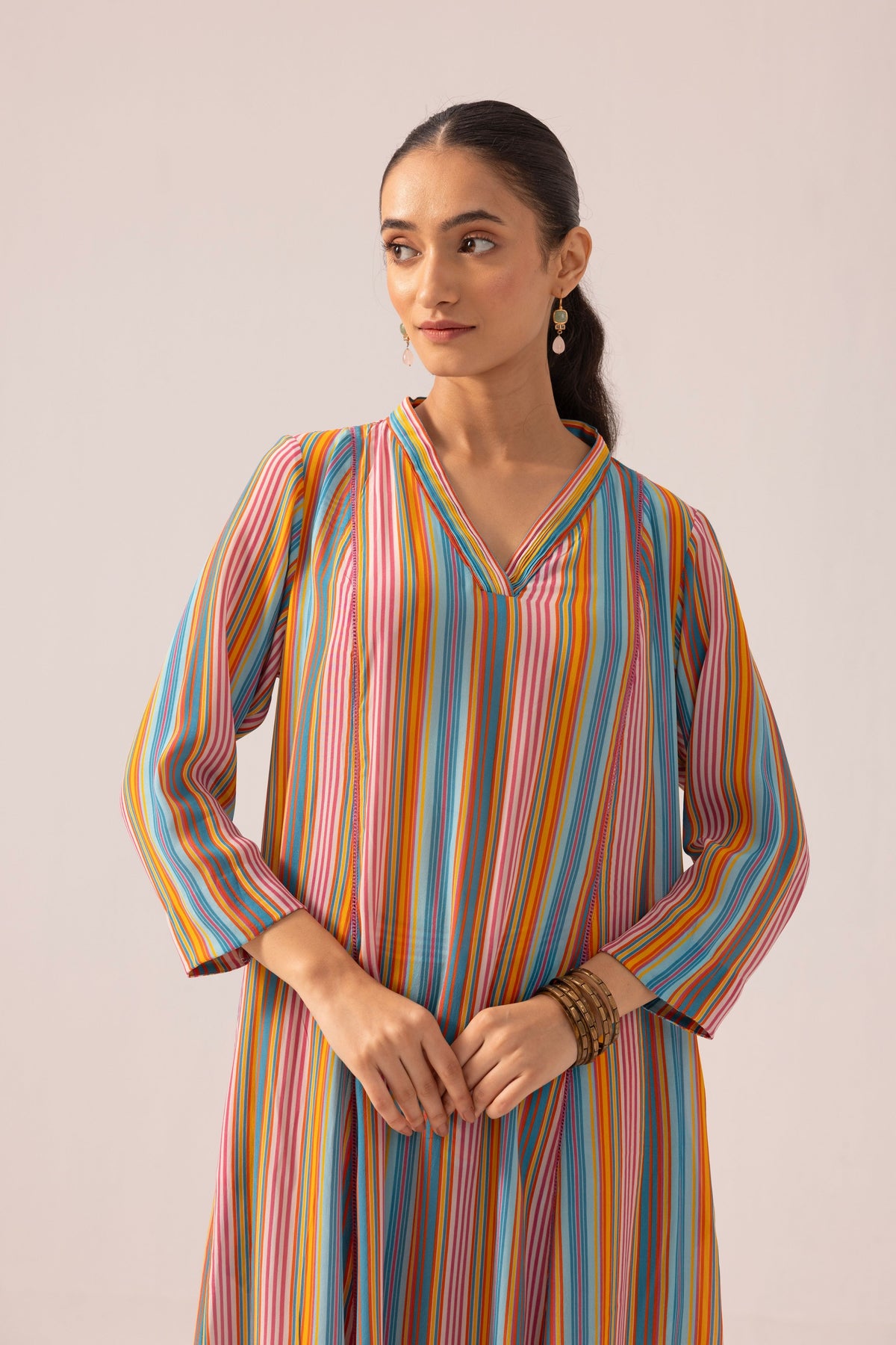 Thea Multicolor Crepe Kurta Set