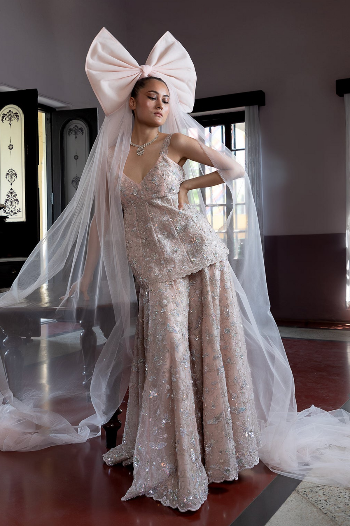 Luminous Bloom Bridal Sharara