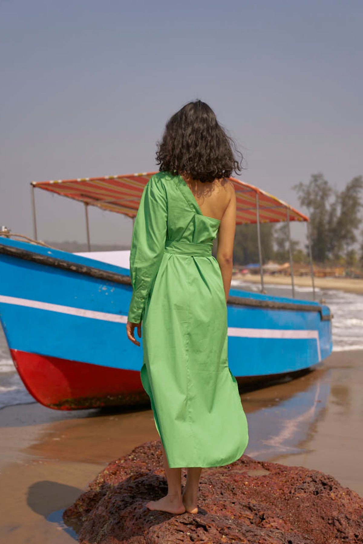 Single Sleeve Shirt Dress