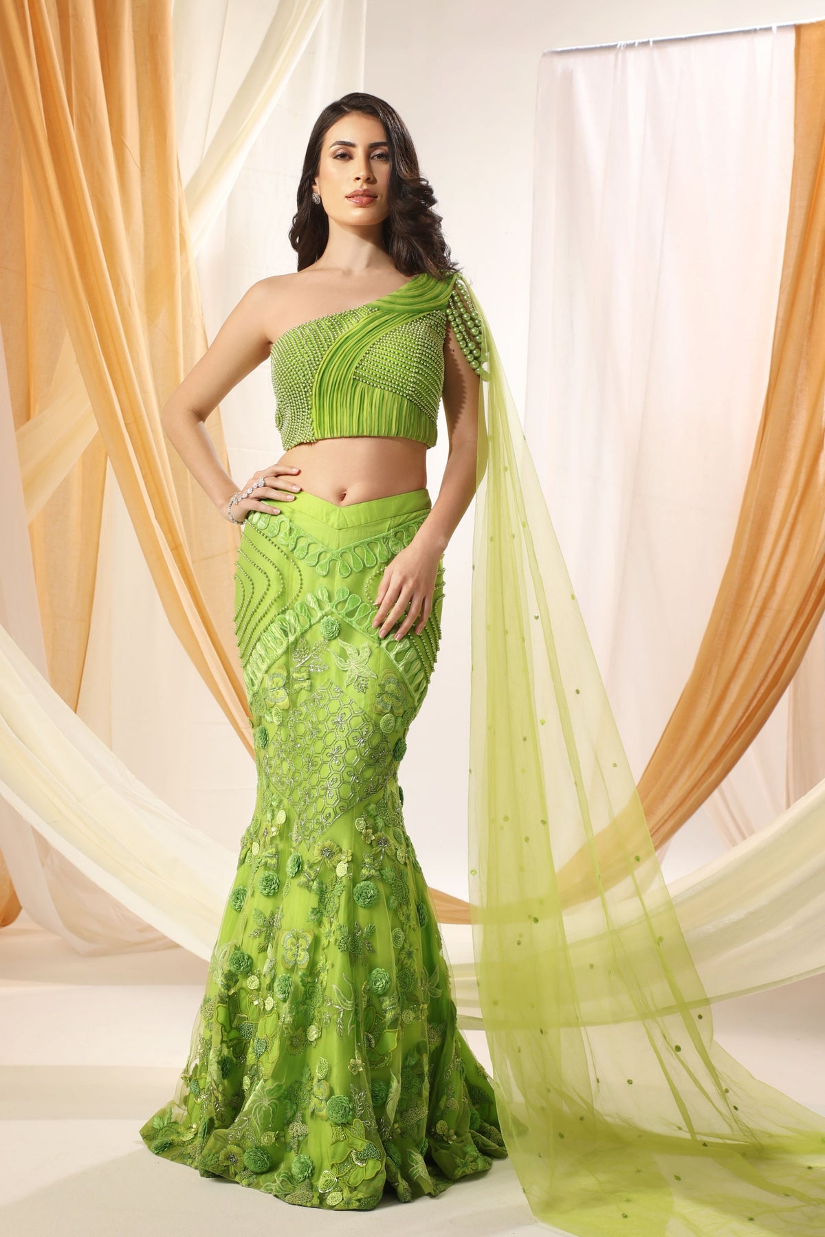 Green Lehenga Set