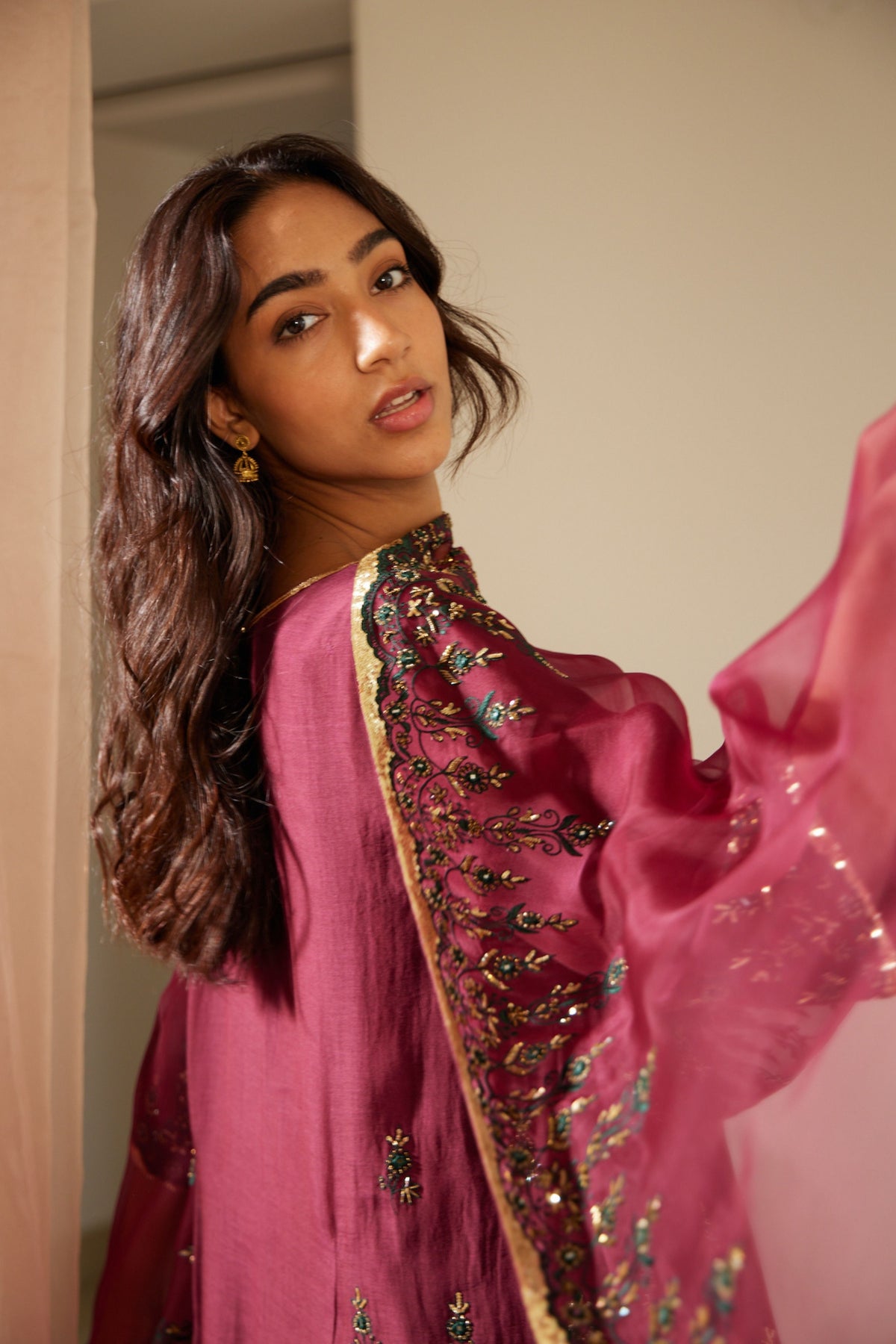 Purple Poornima Dupatta