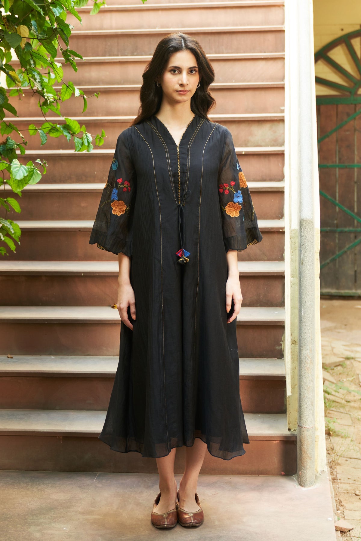 Coal Applique Dress