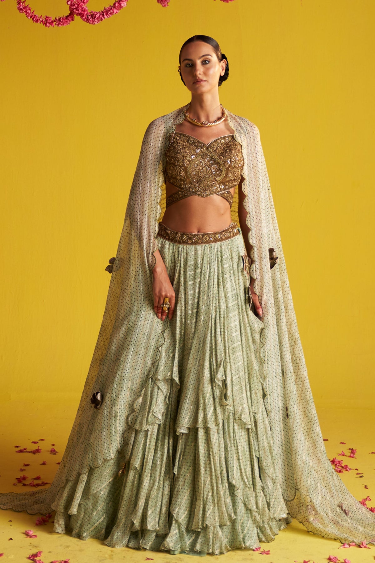 Sana Green Lehenga Set