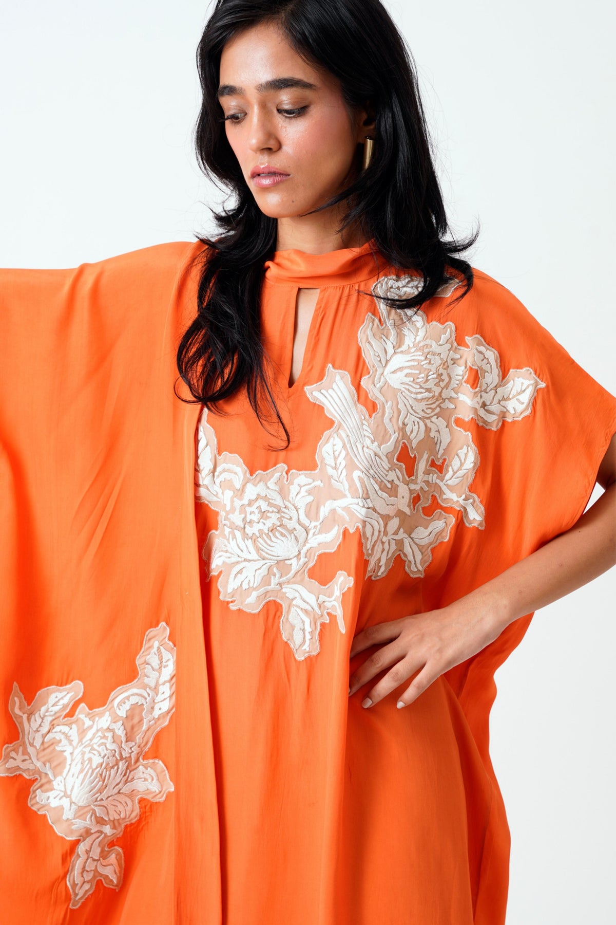 Sunset Orange Nante Kaftan