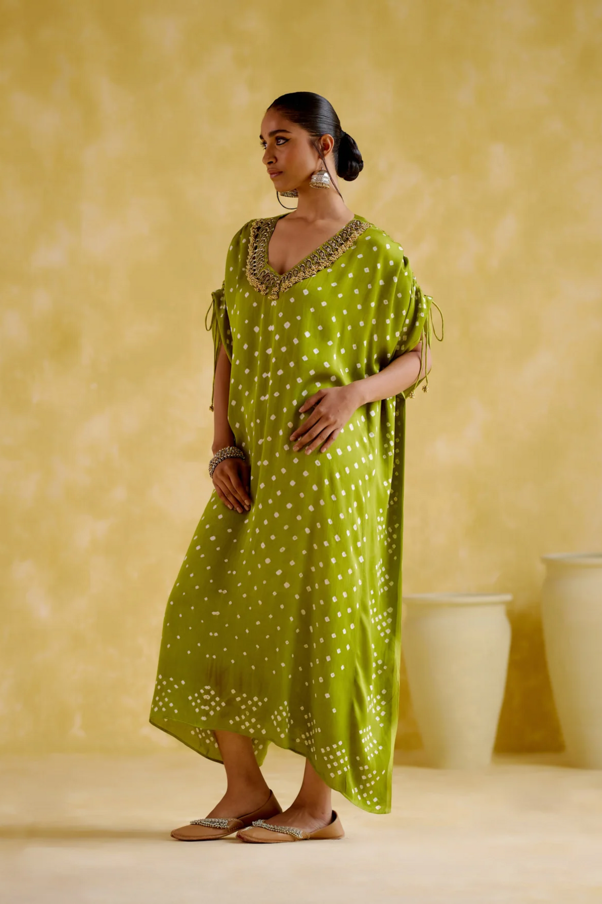 Dakshayani Green Kaftan