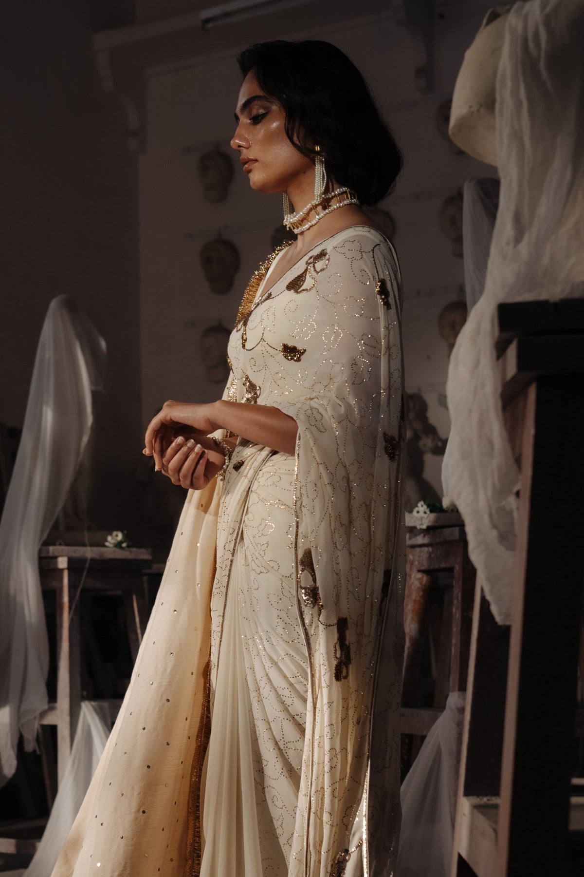 Cocoon Ivory Saree