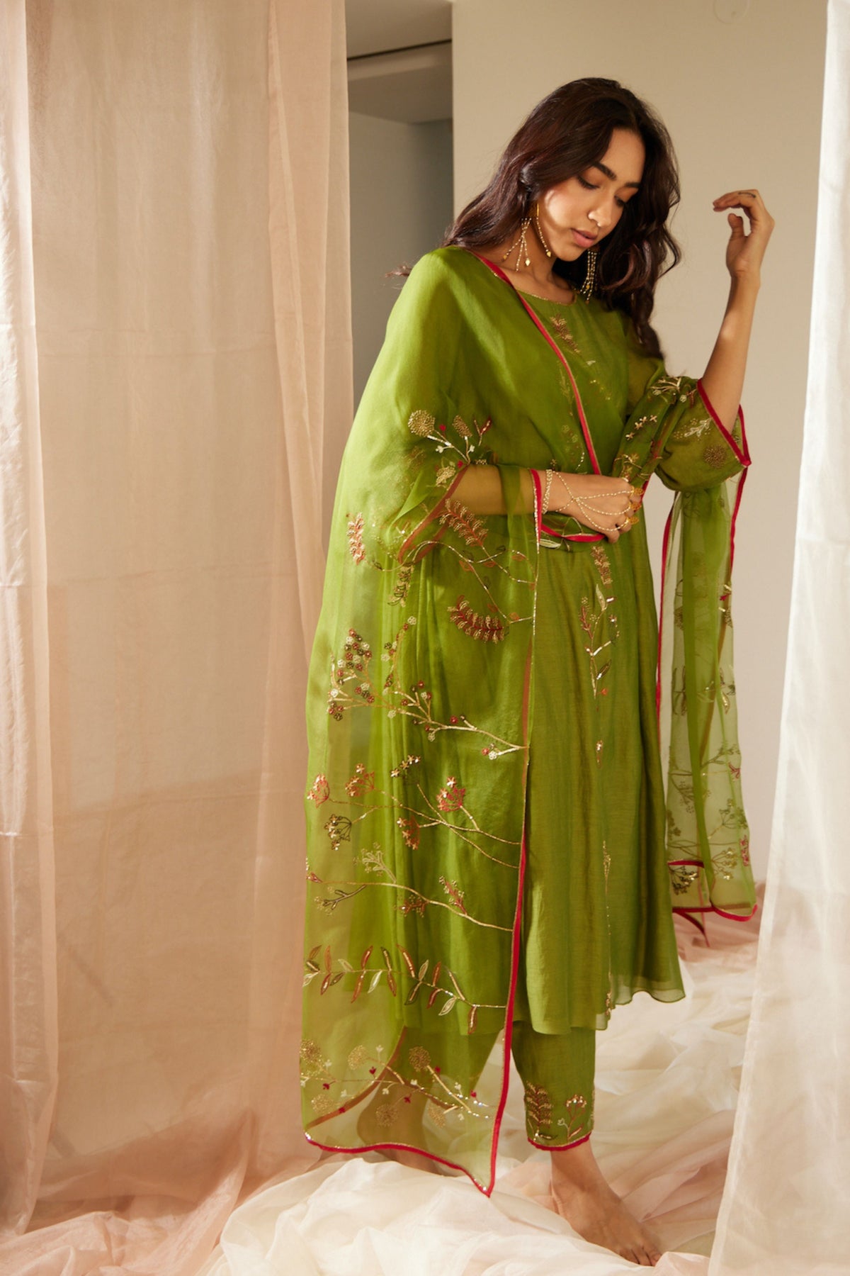 Green Gul Kurta Set