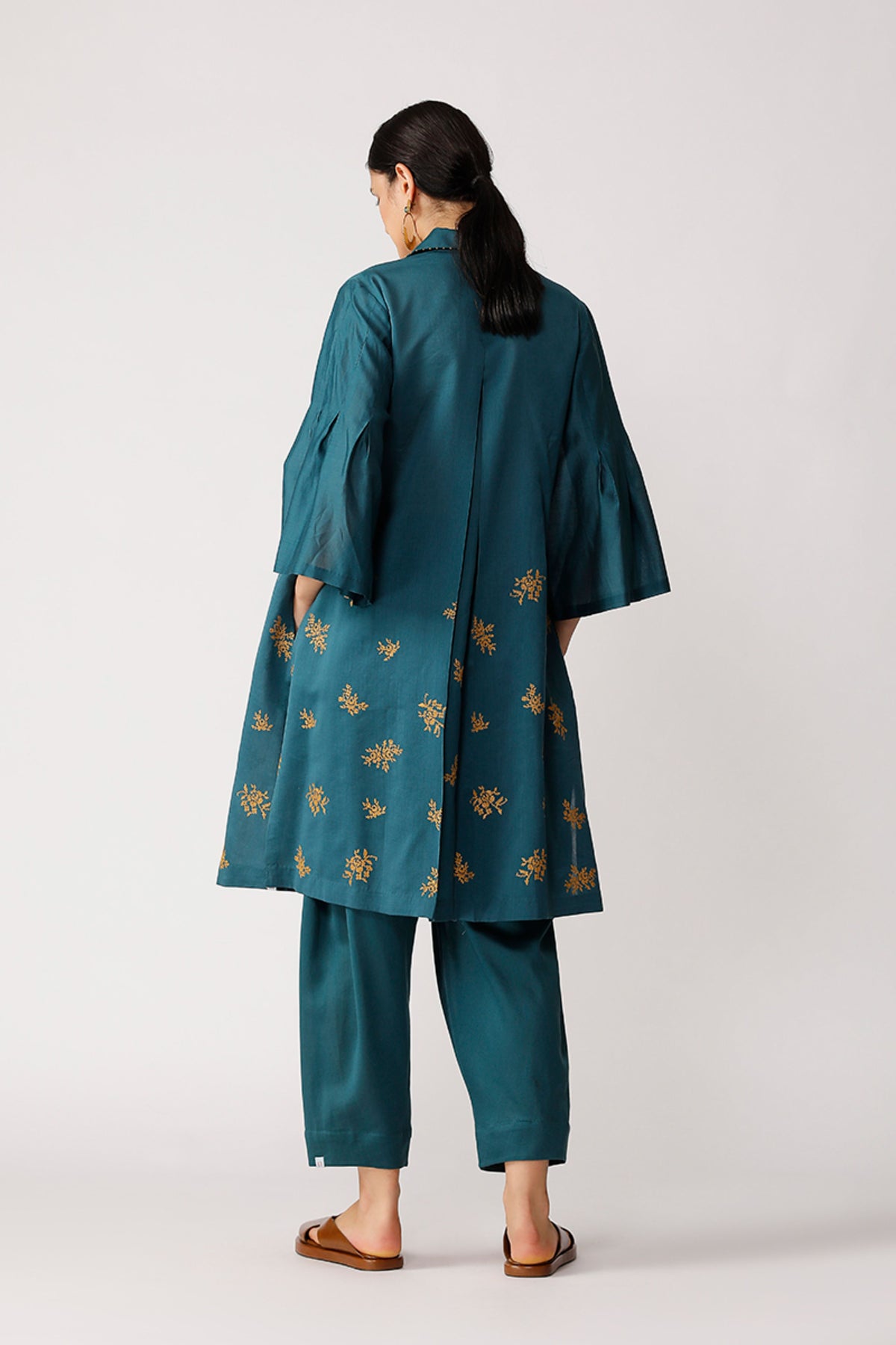 Teal Miller Dhoti Pants