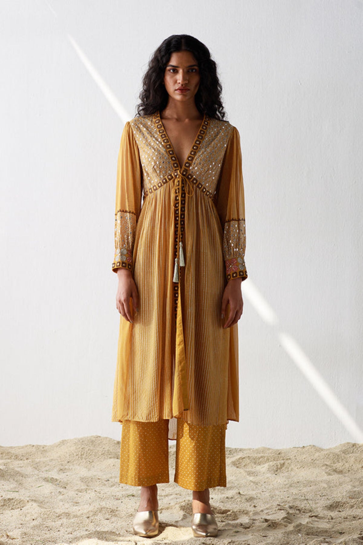 Ochre ayaz kurta set