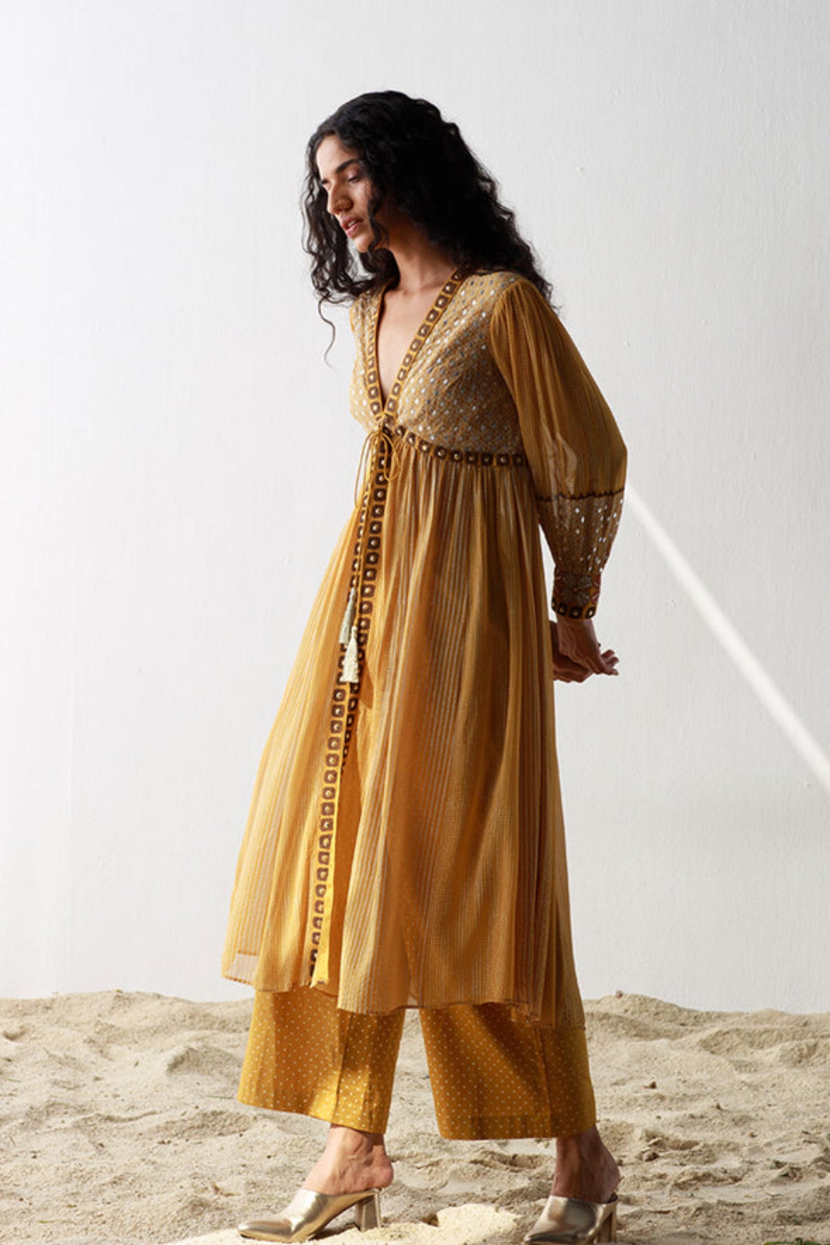 Ochre ayaz kurta set