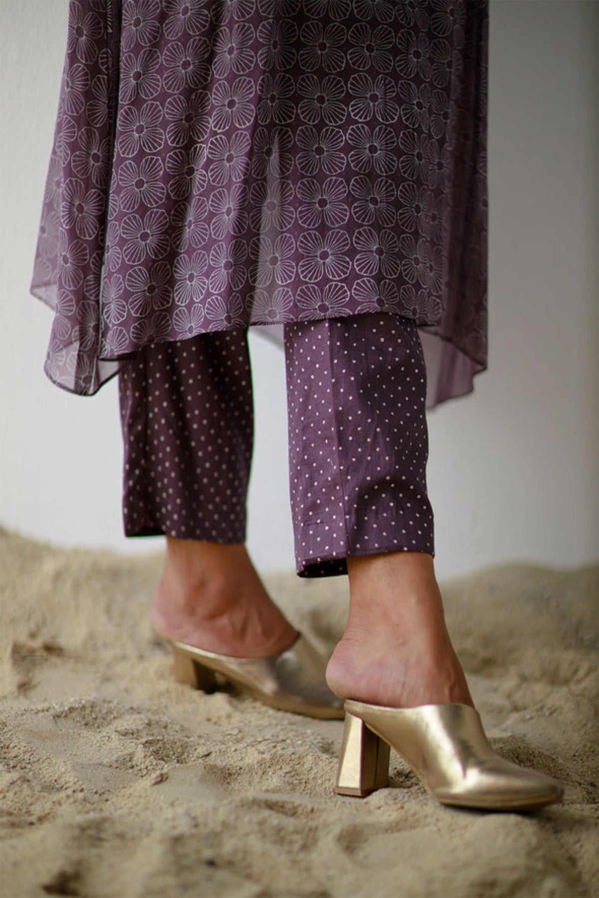 Mauve isil kurta set