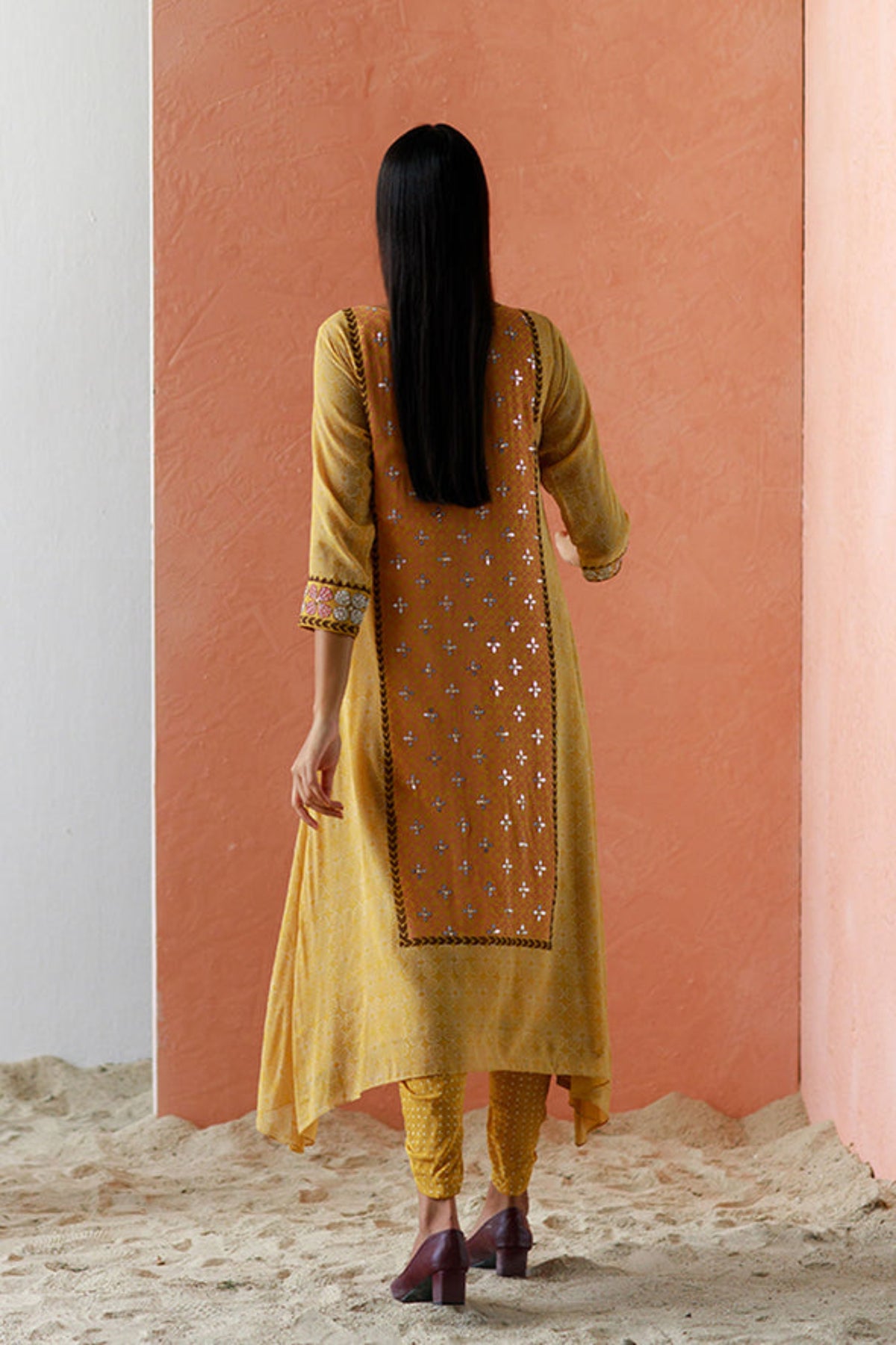 Ochre esma kurta trouser set