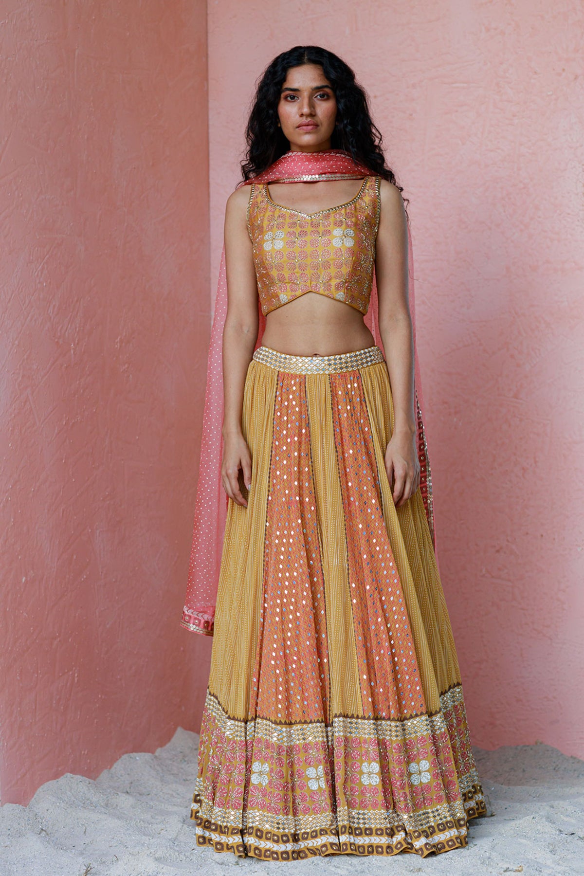 Ochre ahmet lehenga set