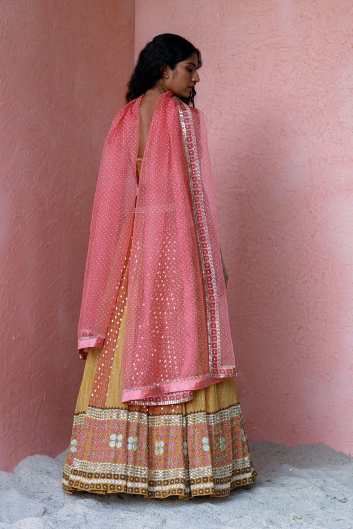 Ochre ahmet lehenga set