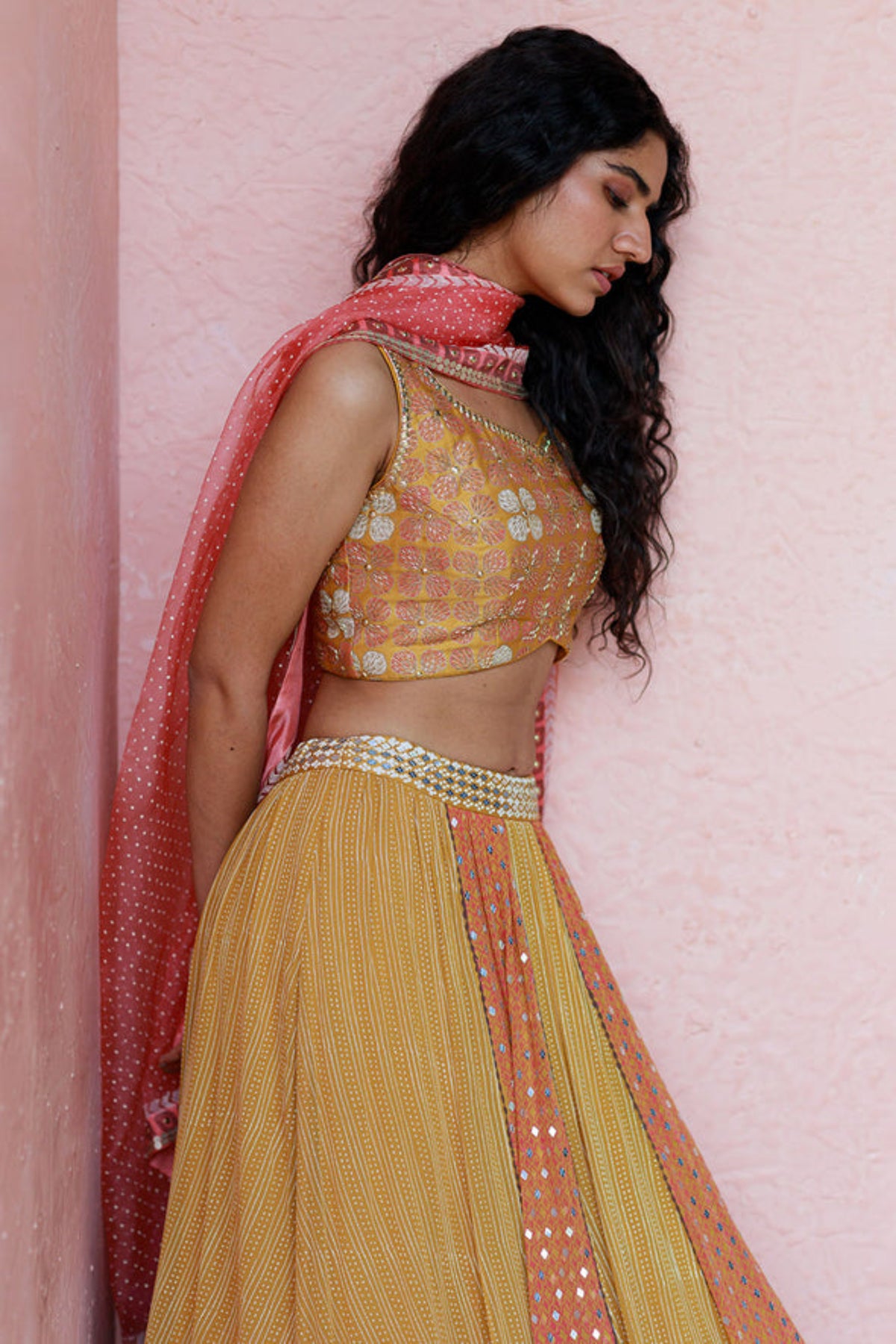 Ochre ahmet lehenga set