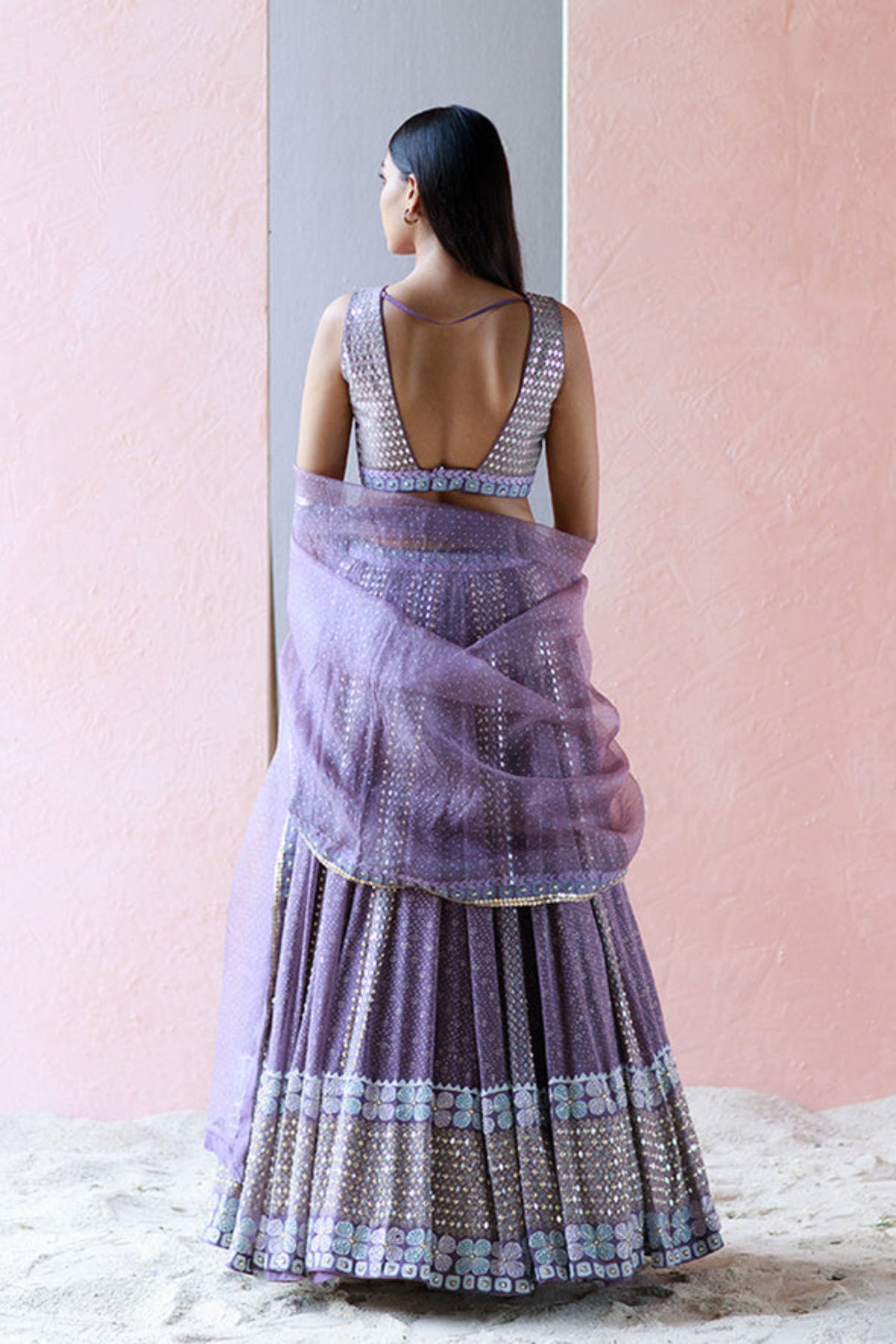 Mauve miray lehenga set