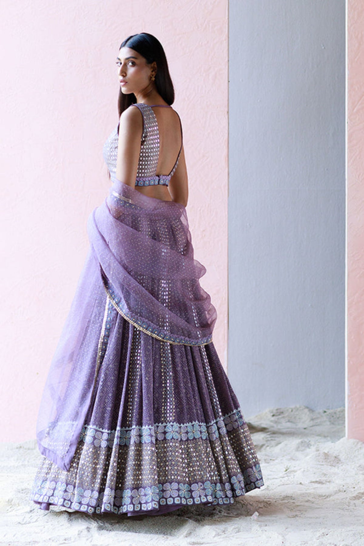 Mauve miray lehenga set