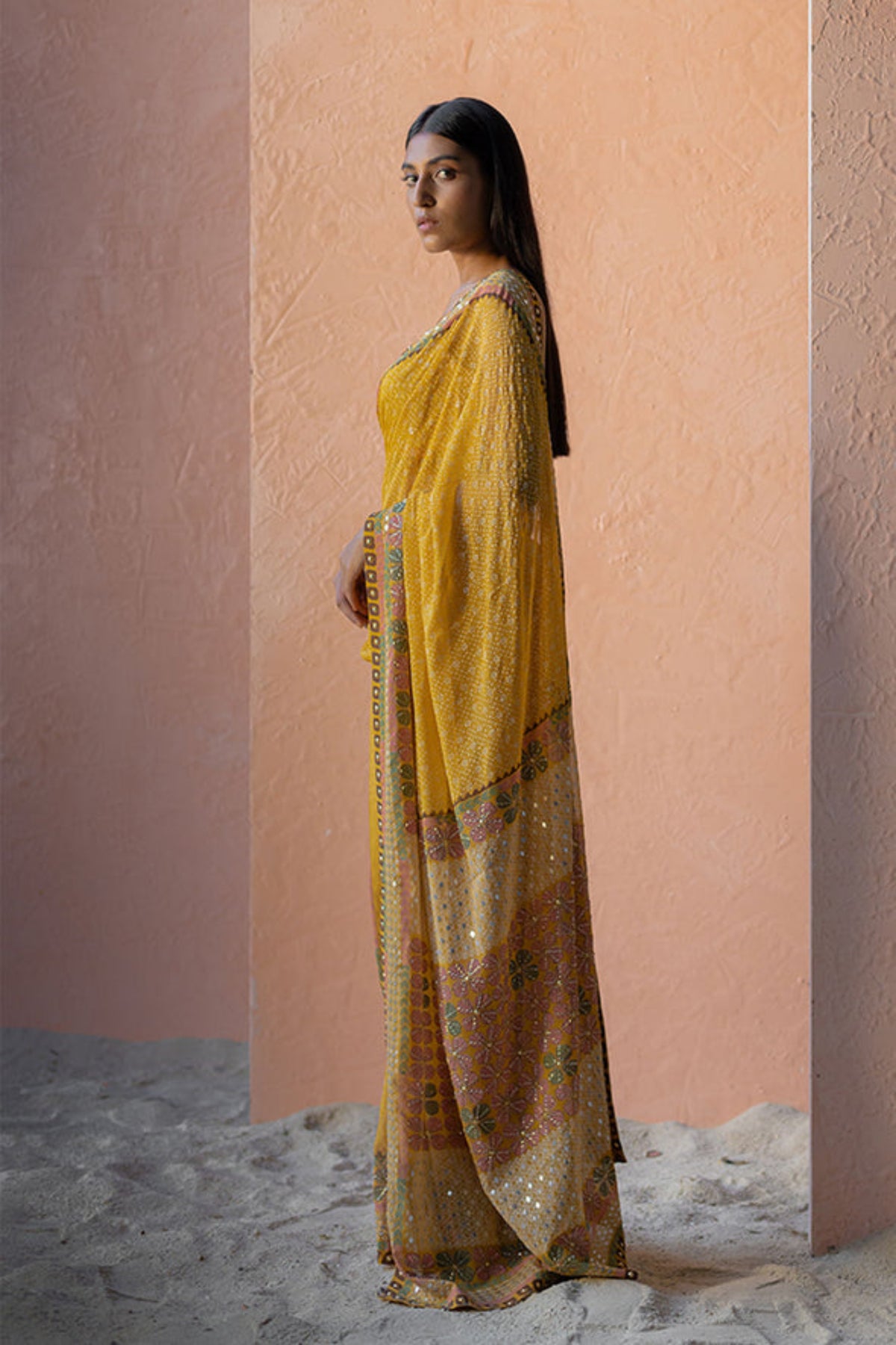 Ochre ceren saree blouse