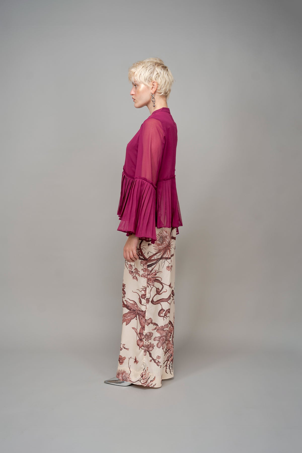 Garden Print Pant in Apricot