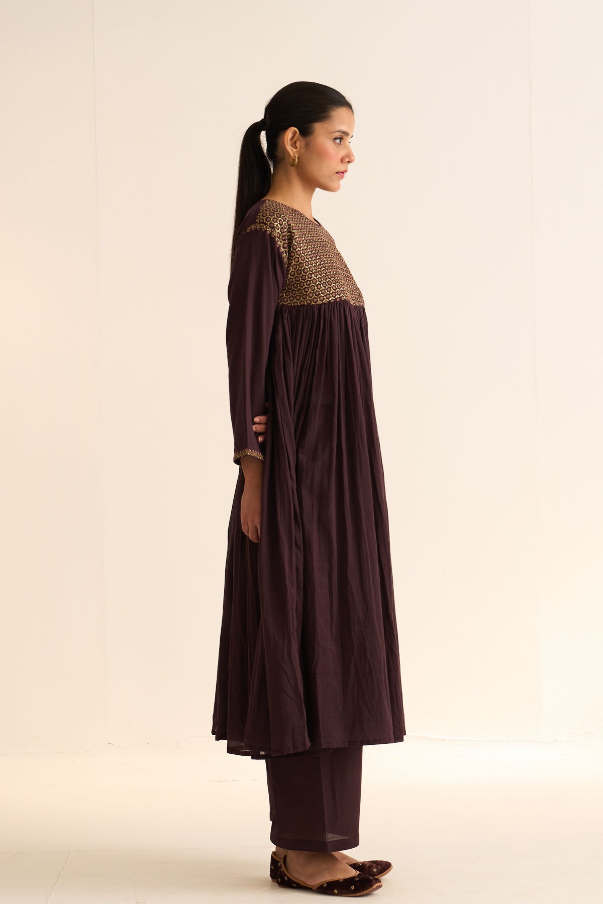 Ruhani Deep Wine Kurta