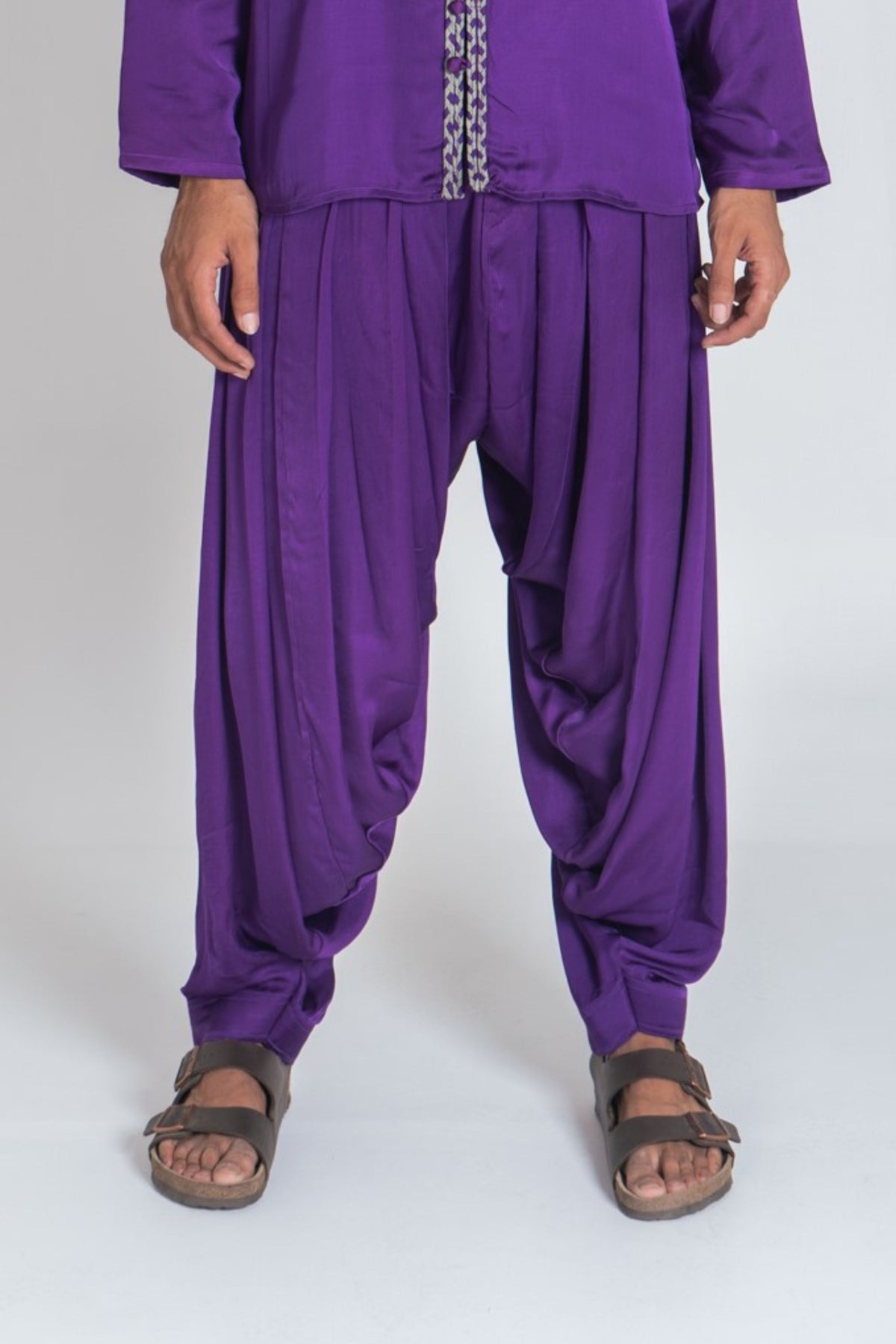 Purple Drapped Dhoti