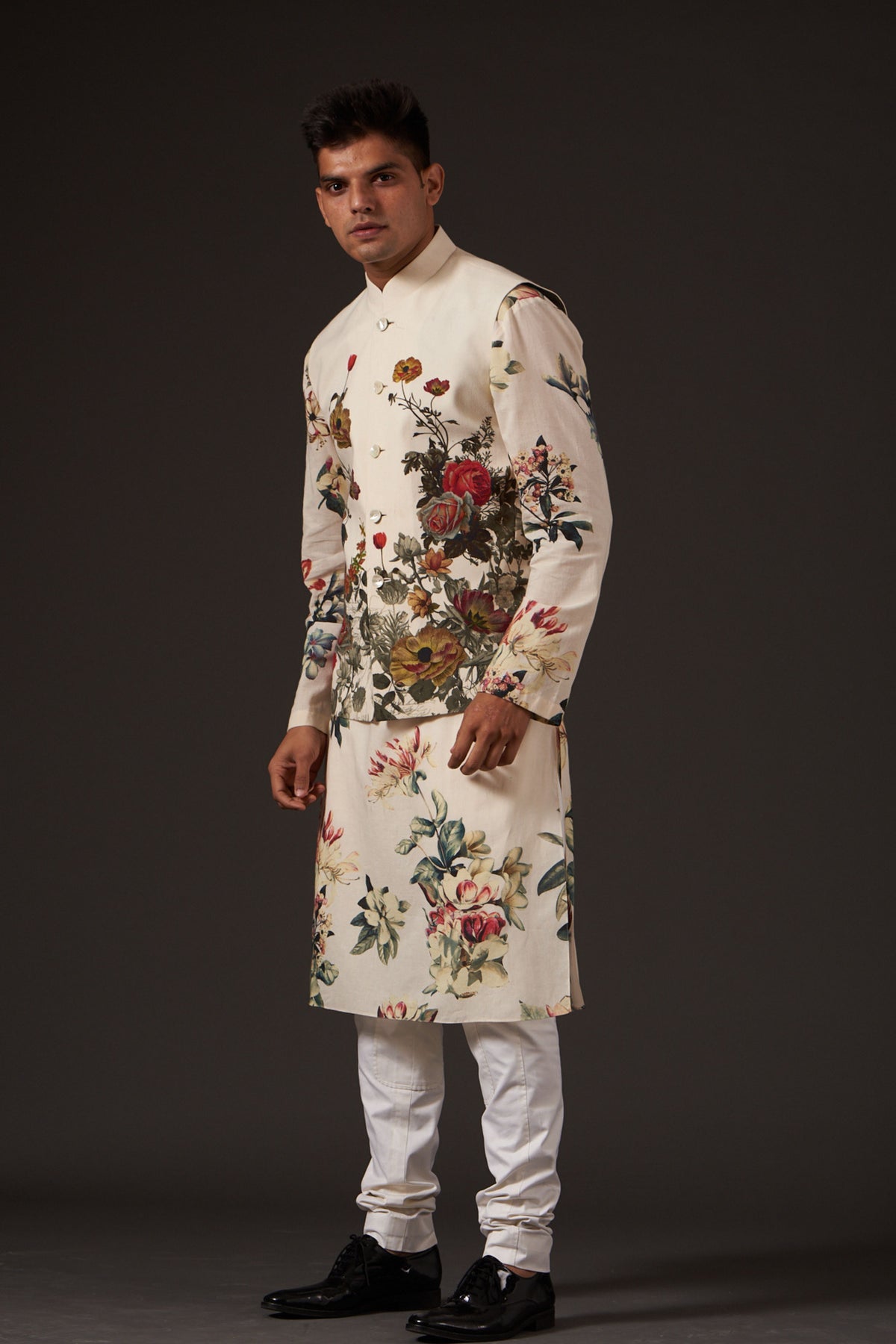 Ivory Printed Kurta Set