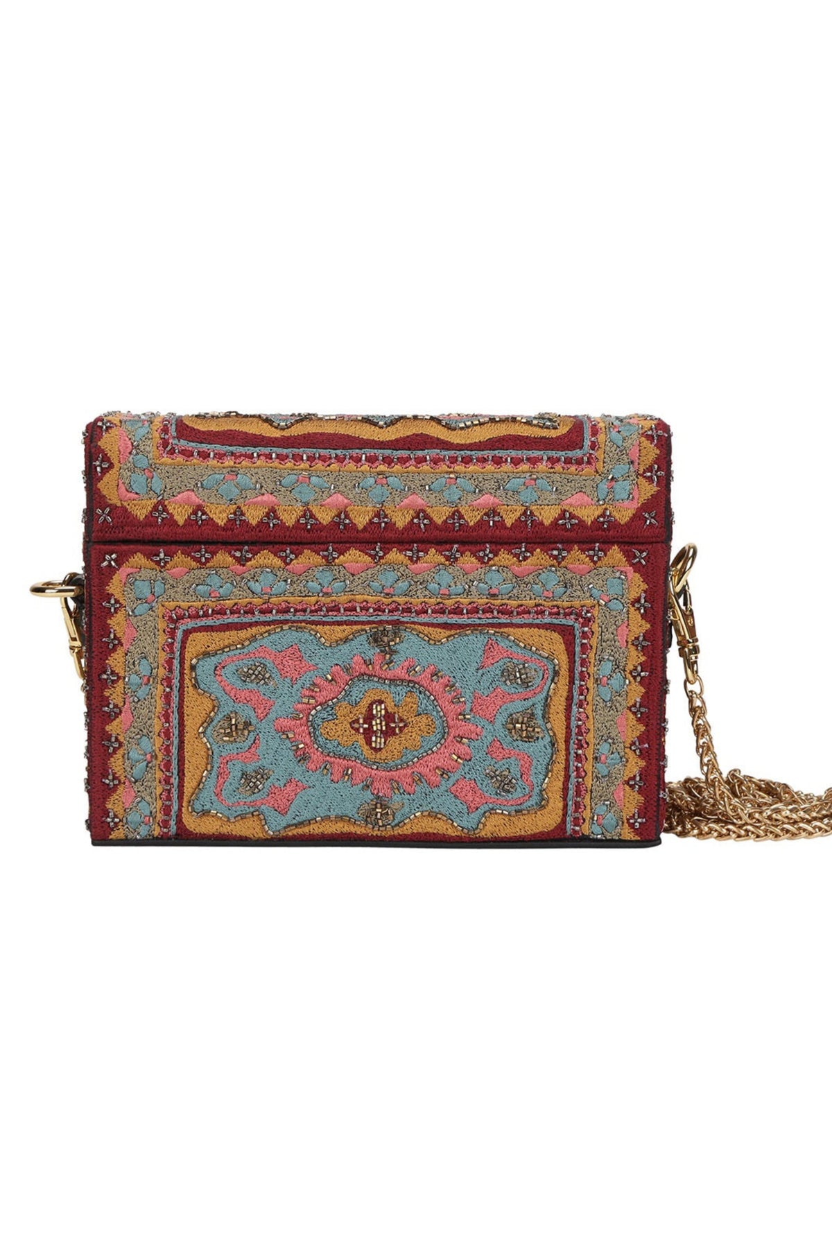 Balsam Embroidered Box Bag