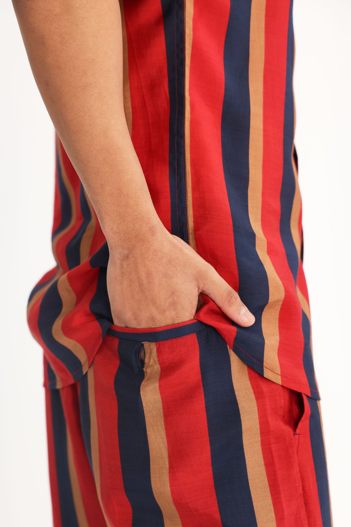 Red and Blue Stripe Shorts