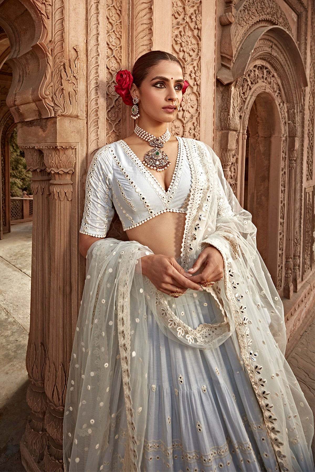 Ice Blue Lehenga Set