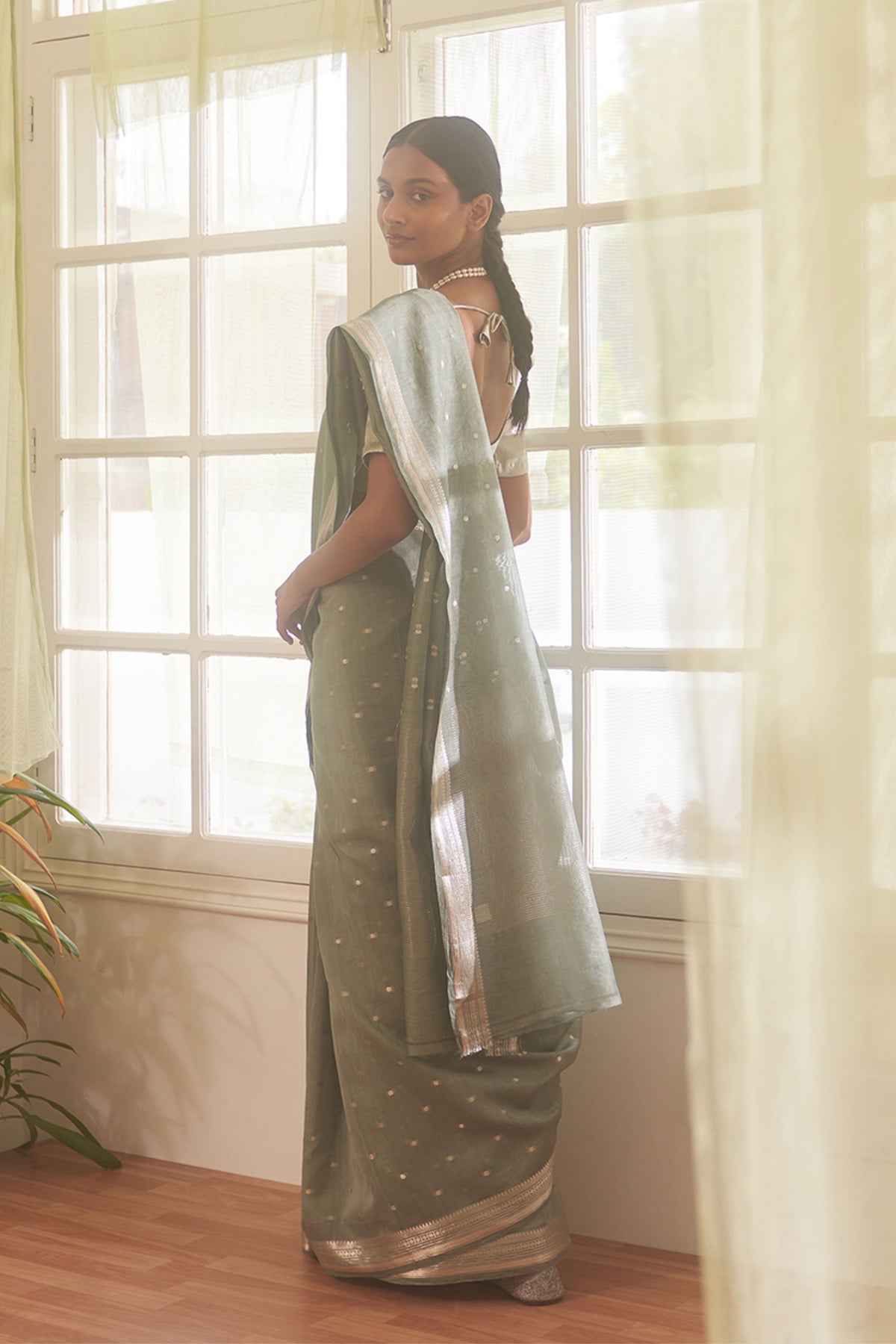 Latika Grey Saree