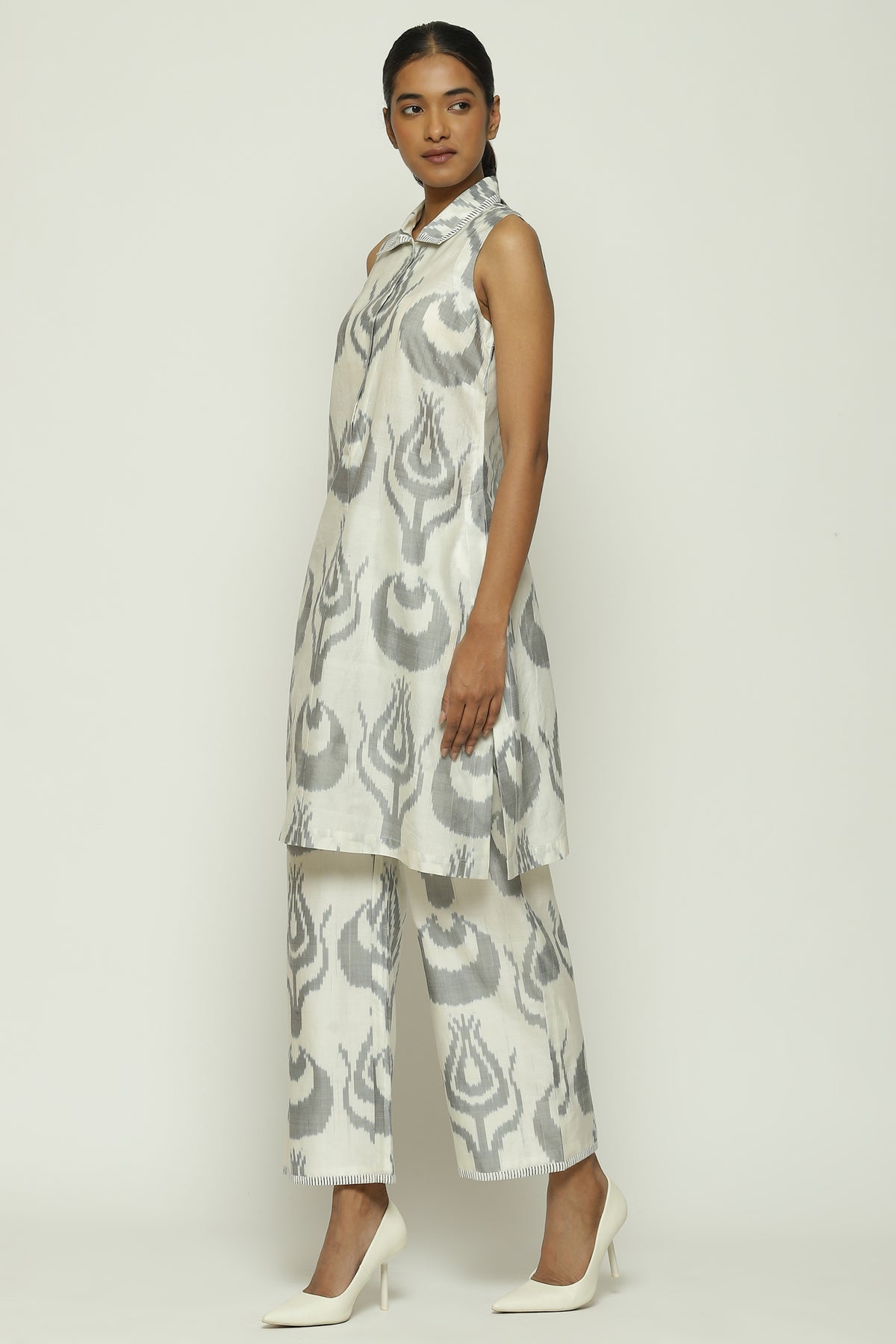 Ikat Ottoman Tulip Grey Dress