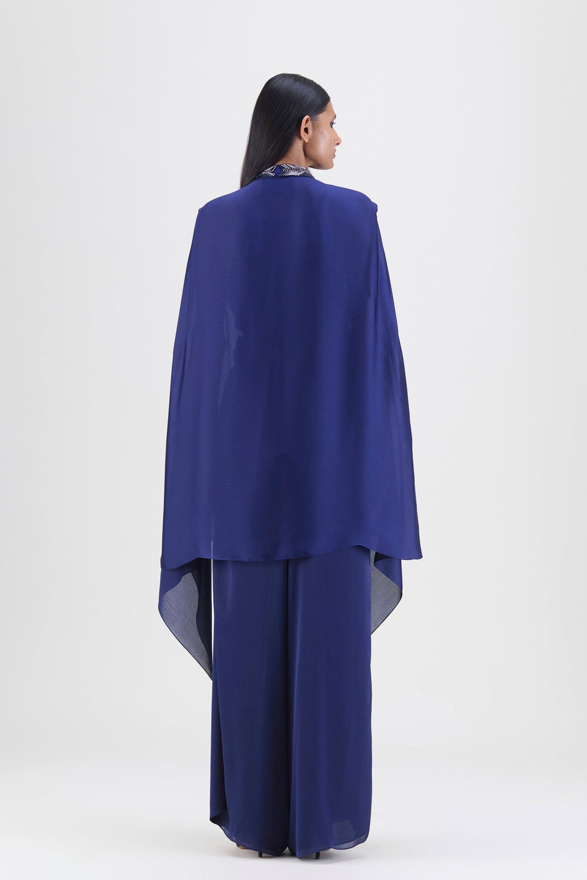 Ink Blue Structured Cape