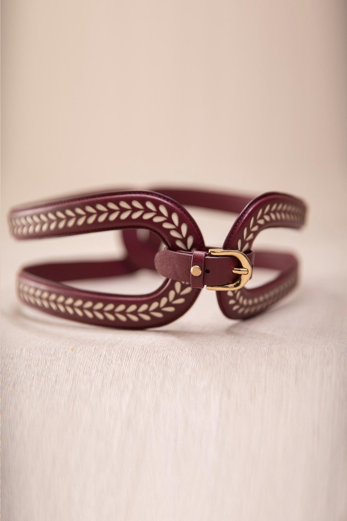 Burgundy adara belt