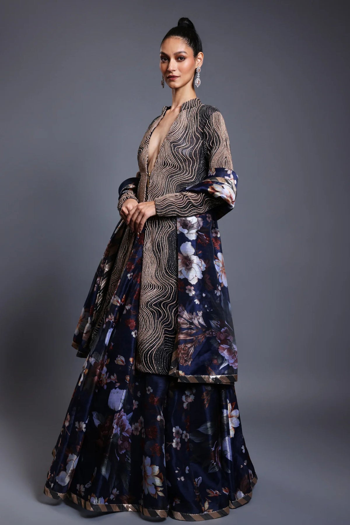 Navy Lehenga Set