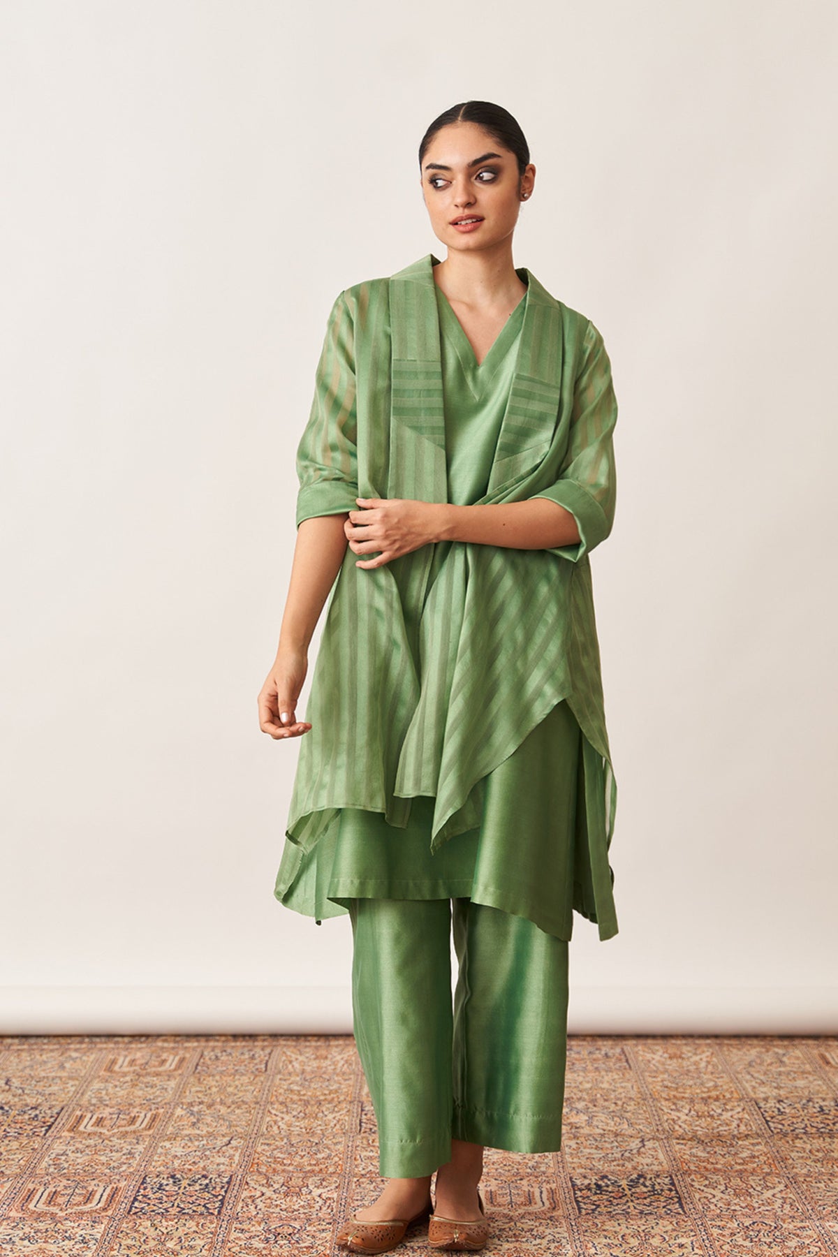 Pista Green Kurta Set