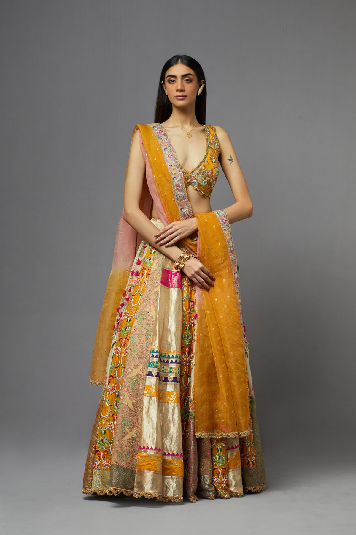 Gold Lehenga Set