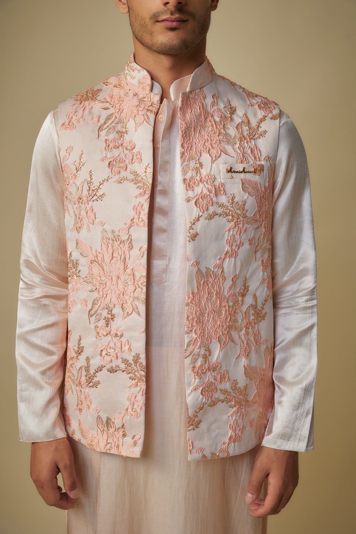 Peach Floral Bundi Set