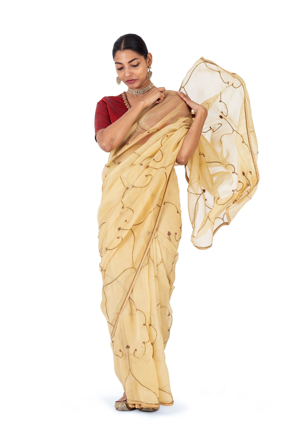 Merces Honey Toned Saree