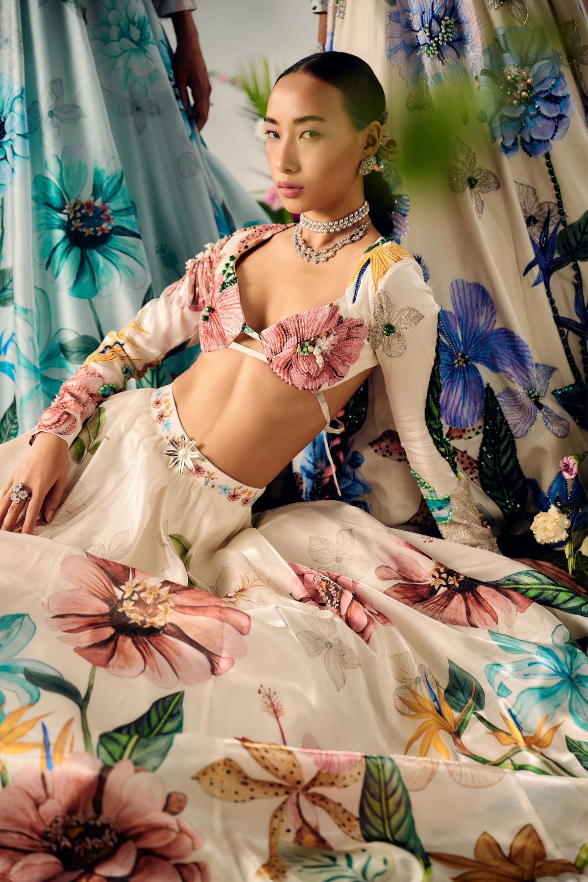 Pastel Floral Lehenga Set